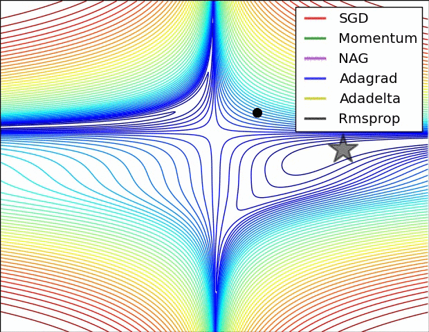 Figure 3) 2D representation of the convergence comparison between different methods.